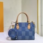 Louis Vuitton Onthego PM Blue Denim 25Cm - Image 2