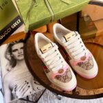 Gucci Women’S Screener Sneaker With Crystals Pink ‎677423 9SFR0 2587 - Image 2