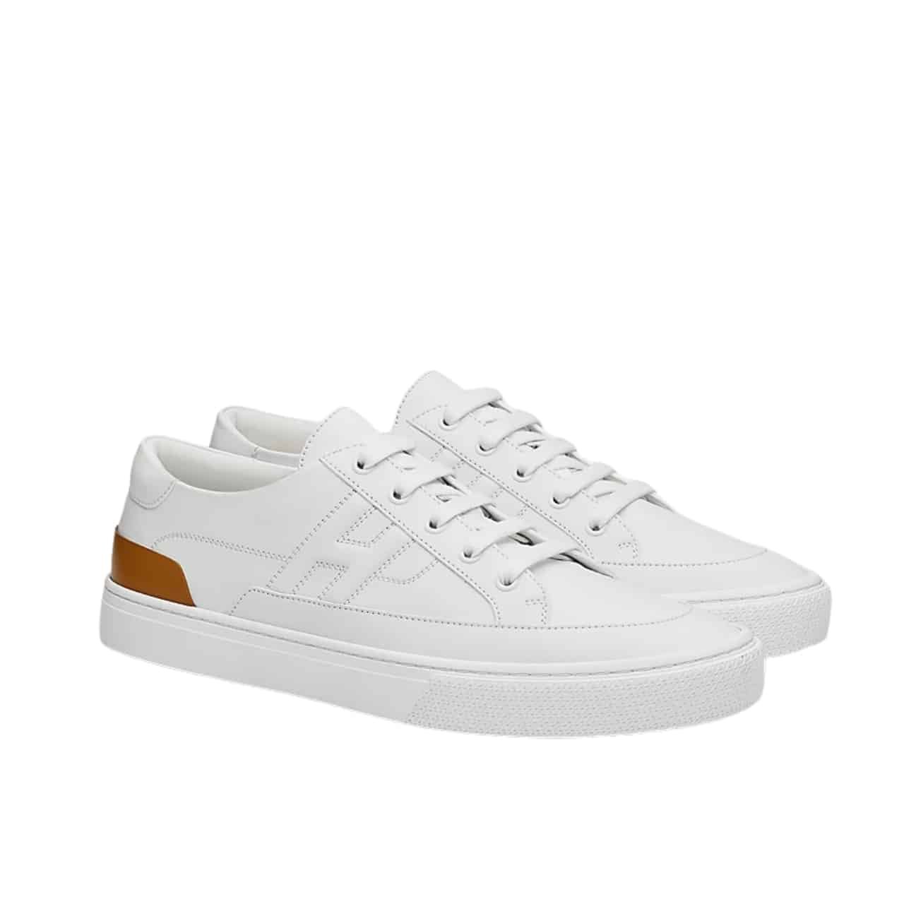 122-3 Hermes Deep Sneaker Blanc H212857ZH90390 - Image 1