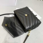 Saint Laurent Loulou Toy Strap Bag In Quilted Y Black With Bronze Toned Metal Hardware 20Cm 678401DV7071000 - Image 7
