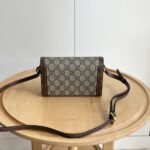 Gucci Horsebit 1955 Mini Bag‎ Beige And Dark Brown GG Supreme 18Cm 699296 92TCG 8563 - Image 5