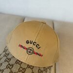 Gucci Baseball Cap Web Stripe Brown - Image 4