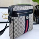 Gucci Ophidia Small Messenger Bag Beige and Blue GG Supreme Canvas 23Cm ‎547926 96IWN 4076 - Image 3