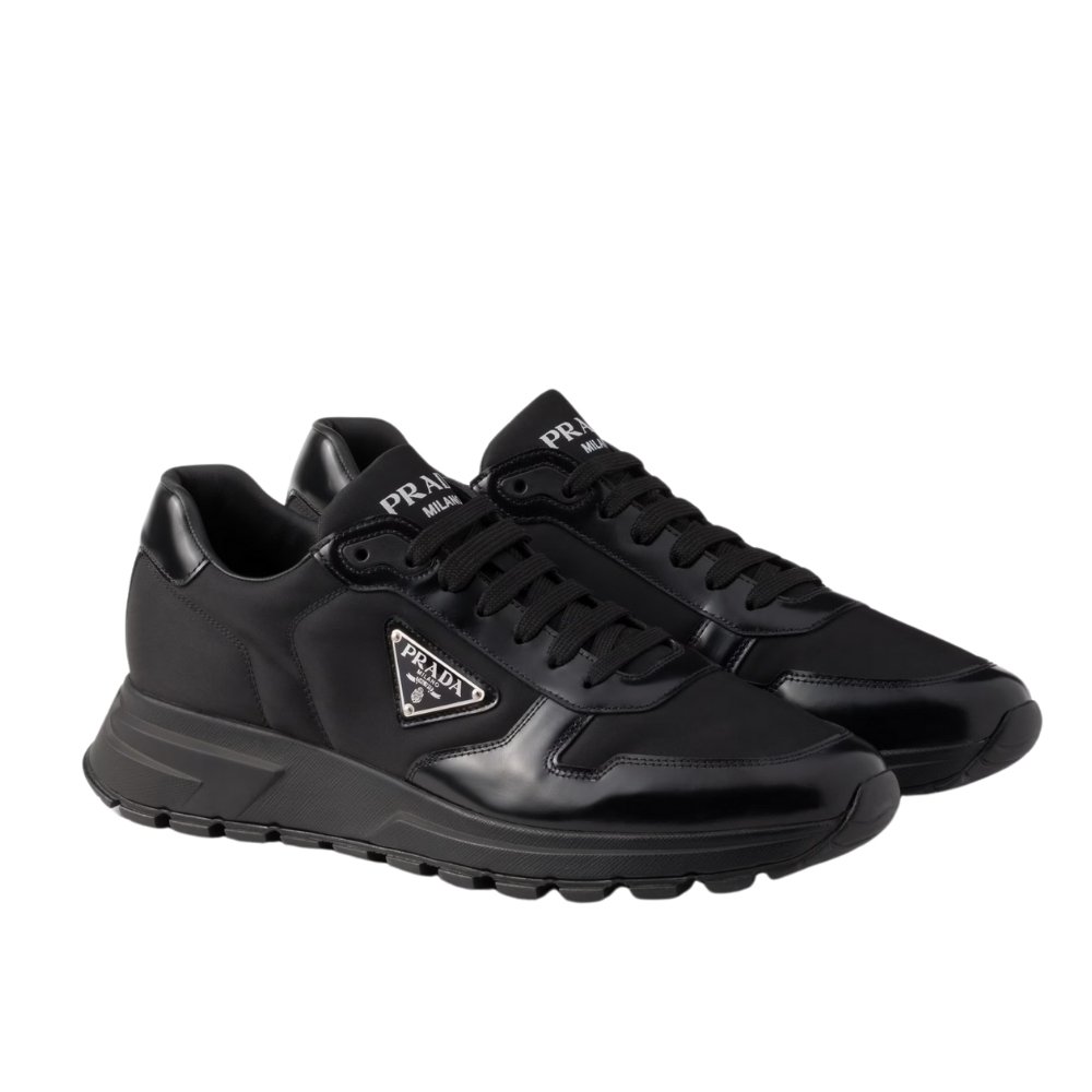 20-1-1-1 Prada Prax 01 Re Nylon And Brushed Leather Sneaker Black 2EE369 3LF5 F0632 F G000 - Image 1
