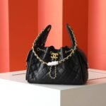 Chanel 25 Small Handbag Grained And Gold Tone Metal Black 26Cm AS5293 B20304 94305 - Image 2
