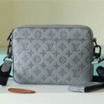 Louis Vuitton Duo Messenger Monogram Shadow Anthracite Gray 26Cm LV M46104 - Image 4