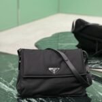 Prada Re Nylon Large Padded Shoulder Bag Black 30Cm 1BD256 RDLN F0002 V OOO - Image 2