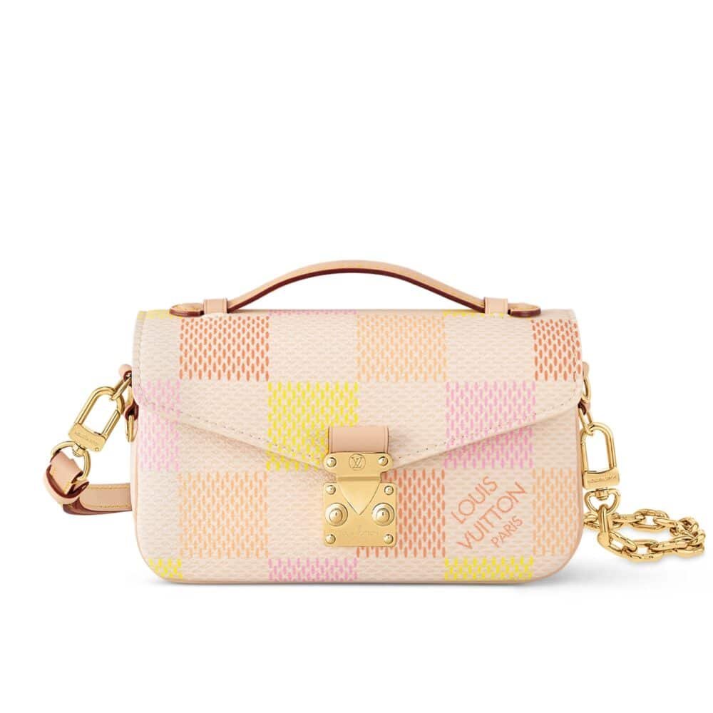 26-2-1000x1000-1 Louis Vuitton Pochette Métis East West Damier Canvas Peach 21Cm N40749 - Image 1