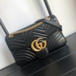 Gucci Marmont Medium Matelassé Shoulder Bag Black 26Cm 443496 DTDIT 1000 - Image 2