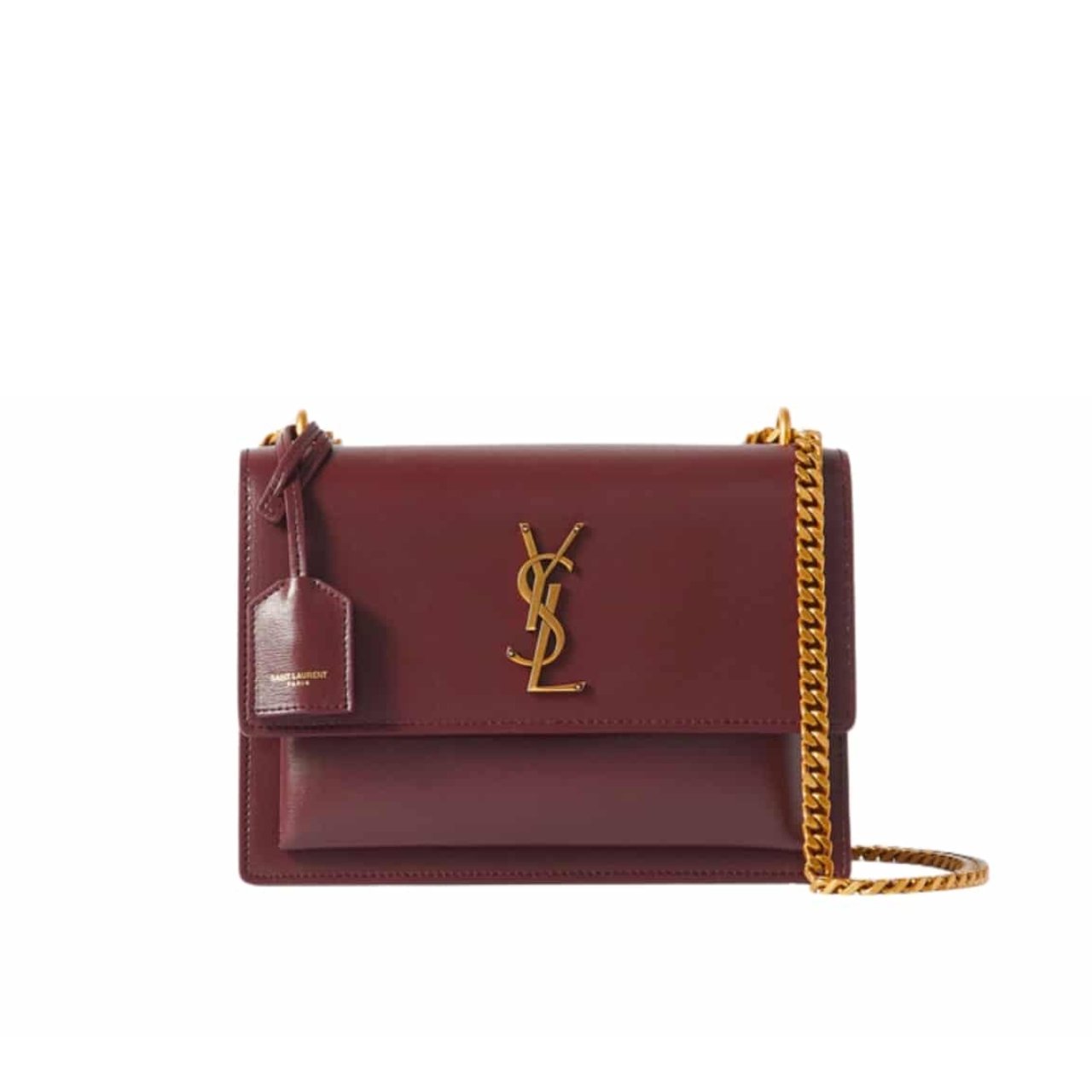 269 Saint Laurent Sunset Smooth Shoulder Bag Red 23Cm - Image 1