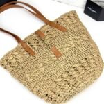 Saint Laurent Panier Raffia Natural Brown 39Cm 688221 GAAAC 2080 - Image 5