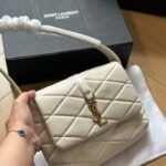 Saint Laurent Le 57 Quilted Leather Shoulder Bag White 27Cm - Image 3