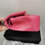 Chanel Medium Classic Flap Silver Hardware Pink 25Cm - Image 3