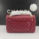 Chanel Classic 11.12 Handbag Gold Tone Metal Burgundy 25Cm A01112 Y04059 NZV44 - Image 7
