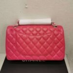 Chanel Medium Classic Flap Silver Hardware Pink 25Cm - Image 7