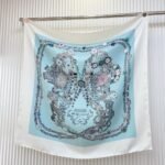 Hermes Brides De Gala En Fleurs Scarf 90Cm Blanc H004192S 01 - Image 2