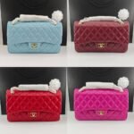 Chanel Classic 11.12 Handbag Gold Tone Metal Light Blue 30Cm - Image 10