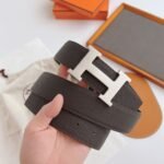 Hermes Belt Togo Swift Silver Buckle Brown 38Mm - Image 4