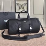 Prada Re Nylon And Saffiano Leather Duffle Bag 50Cm 2VC015 2DMG F0002 V MON - Image 2