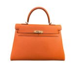 Hermes Kelly Gold Hardware Orange Epsom 35Cm
