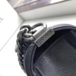 Chanel Boy Medium Handbag Black Silver Hardware 25Cm A67086 Y09953 94305 - Image 5