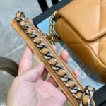 Chanel 19 Flap Bag Shiny Gold And Silver Tone Camel 26Cm AS1160 B04852 NB356 - Image 6