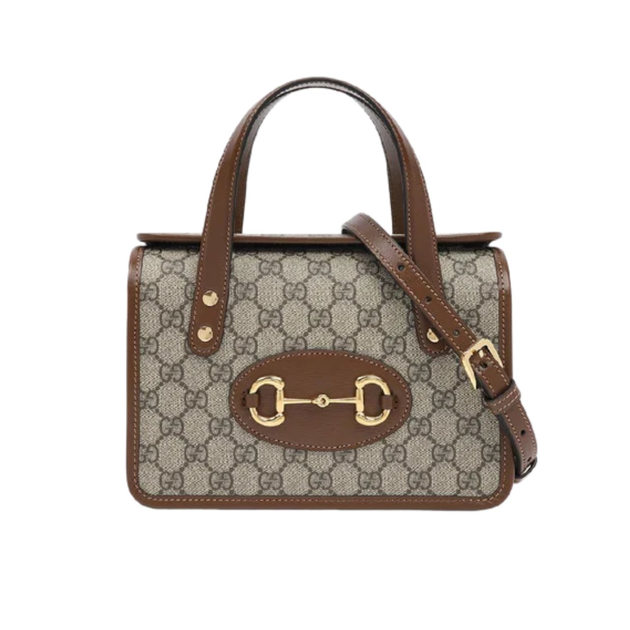 446 Gucci Horsebit 1955 Top Handle Bag Beige And Ebony 27Cm 645453 92TCG 8563 - Image 1