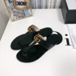 Gucci Double G Thong Leather Black ‎497444 A3N00 1000 - Image 3