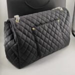 Chanel XXL Airline Classic Travel Flap Bag Caviar Leather Black Gold Hardware 46Cm - Image 5