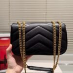 Saint Laurent Loulou Small In Matelassé Black 24Cm 801437AAEAX1000 - Image 6