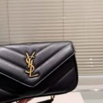 Saint Laurent Loulou Small In Matelassé Black 24Cm 801437AAEAX1000 - Image 2