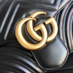 Gucci Marmont Medium Matelassé Shoulder Bag Black 26Cm 443496 DTDIT 1000 - Image 9