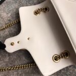 Gucci GG Marmont Mini Shoulder Bag White Matelassé 22Cm 446744 DTDIT 9022 - Image 6