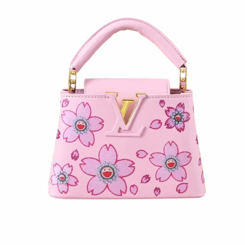 8-1000x1000-1 Louis Vuitton X Takashi Murakami Capucines Mini Pink 21Cm M13249 - Image 1