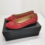 Chanel Ballerina Flat Shoes In Red - Image 2