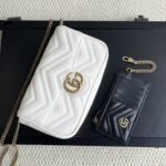 Gucci GG Marmont Mini Bag With Cardholder White 21Cm ‎751526 AACCE 9053 - Image 2