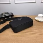 Prada Triangle Logo Re Nylon And Saffiano Leather Black 24Cm 2VH048 2DMH F0002 V OOO - Image 4