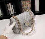 Chanel Classic Flap Gray Gold Hardware 25Cm - Image 2