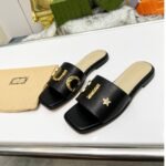 Gucci Women’S Logo Embellished Slide Sandals Black - Image 6