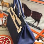 Hermes Birkin 25 Bag Epsom Bleu Saphire 25Cm - Image 3