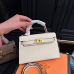 Hermes Kelly Mini Epsom Handbag Craie 20Cm - Image 2