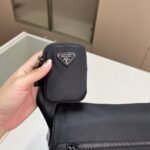 Prada Re Nylon Shoulder Bag Black 30Cm 1BD953 RV44 F0002 V B1M - Image 8