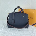 Louis Vuitton Montaigne MM Monogram Empreinte Leather Navy Blue 33Cm M42746 - Image 2