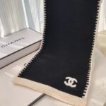 Chanel 23A Cashmere Scarf Black And White 170Cm - Image 10