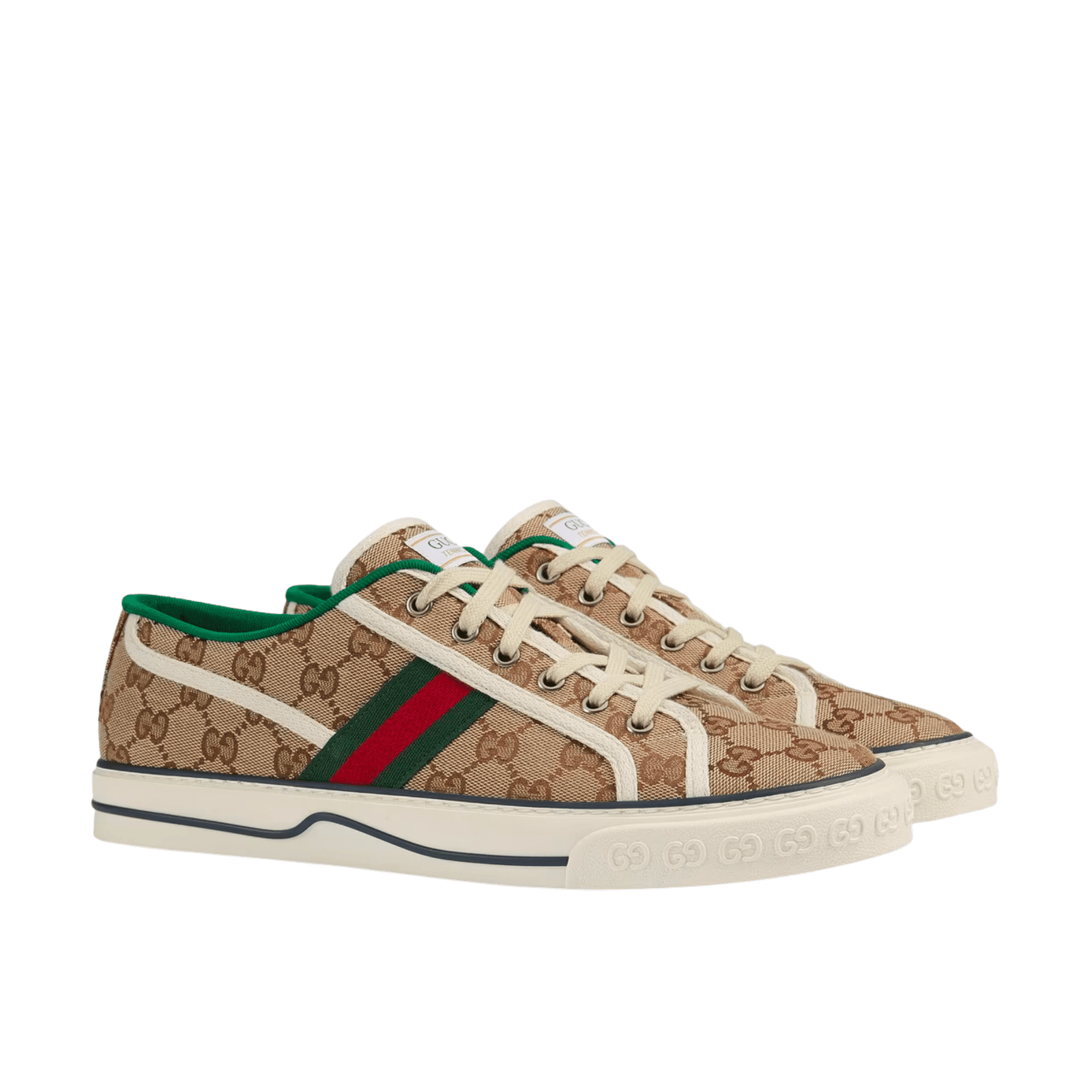 DNE-72 Gucci Tennis 1977 Sneaker Beige Abony 606111 HVK20 9766 - Image 1