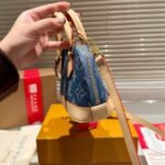 Louis Vuitton Alma BB Monogram Canvas Bag Denim Blue 16Cm - Image 5
