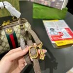 Gucci Ophidia Gucci Small Boston Bag Beige And Dark Brown GG Monogram 22Cm 772053 96IWG 8745 - Image 5