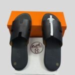Hermes Izmir Sandal Black For Men H041141ZH01425 - Image 2