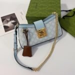 Gucci Padlock Small Shoulder Bag GG Supreme Dusty Blue 27Cm 811705 FAD3R 8744 - Image 2