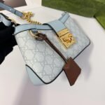 Gucci Padlock Small Shoulder Bag GG Supreme Dusty Blue 27Cm 811705 FAD3R 8744 - Image 5